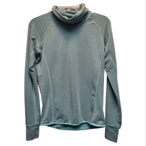 Nike Element Light Teal Cowl Neck Long Sleeve Reflective Running Shirt - Size XS